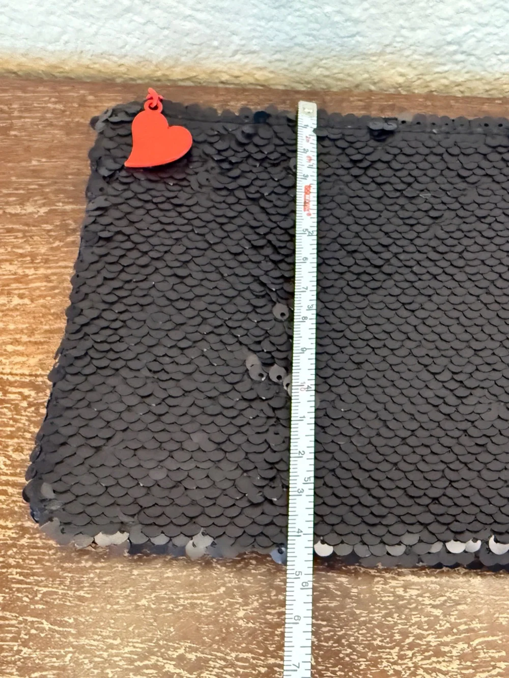 IPSY x Betty Boop Sequin Cosmetic Bag Clutch Limited Edition Black and Red